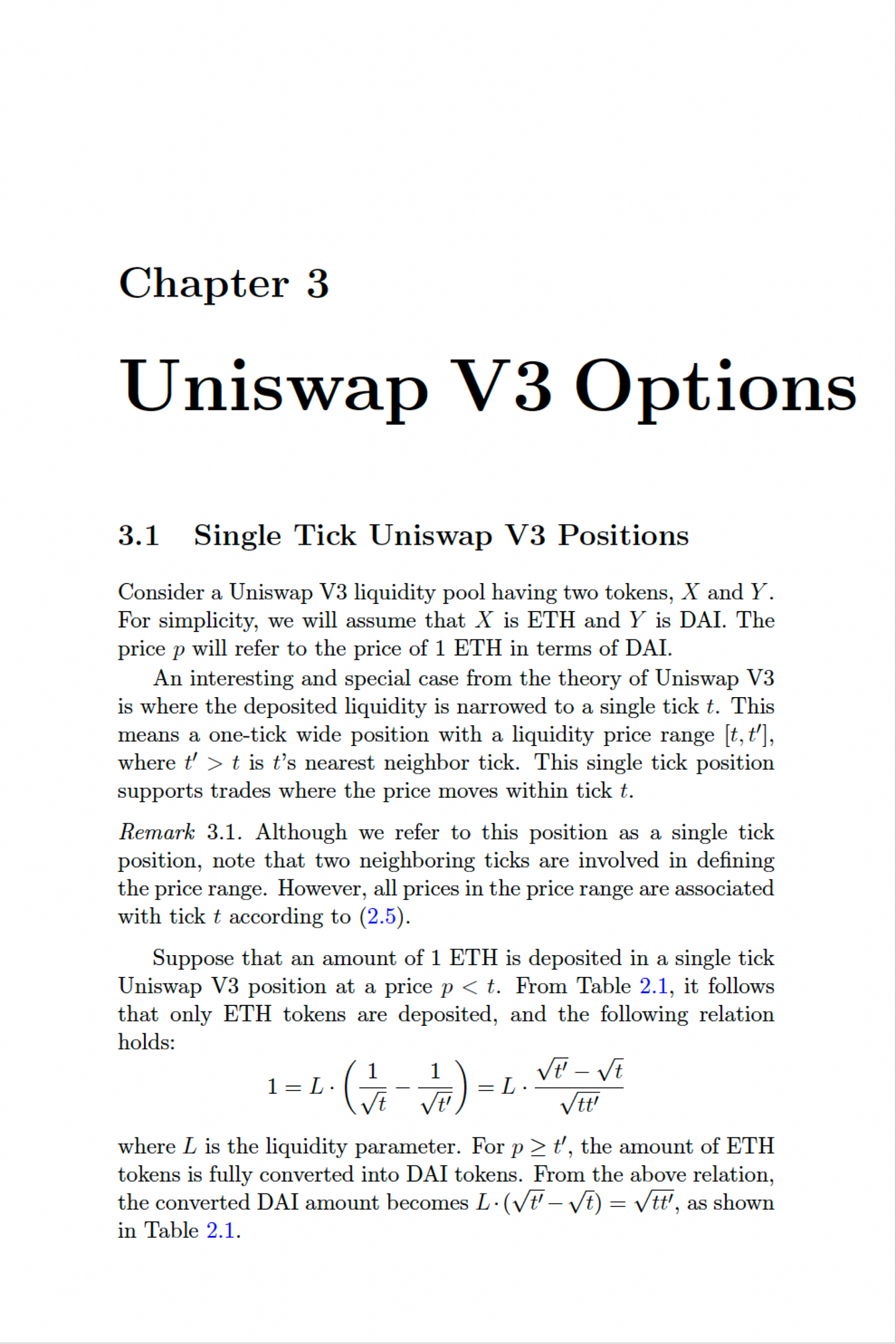 Perpetual Options with Uniswap V3